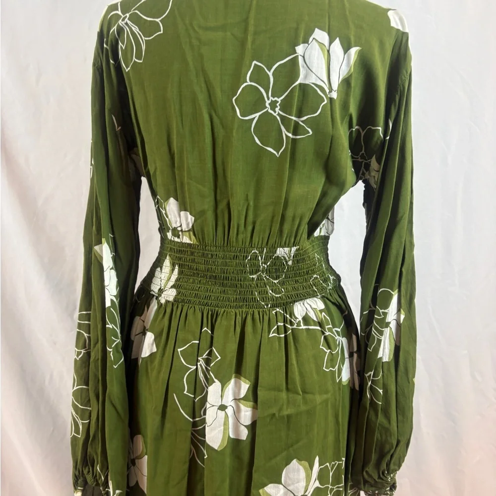 Billabong Green Floral Long Sleeve Dress - Picture 11 of 11